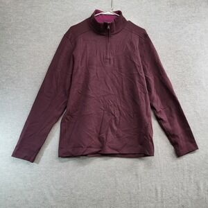 Bonobos Men Sweater Medium Red 1/4 Zip Daily Grind‎ Pullover